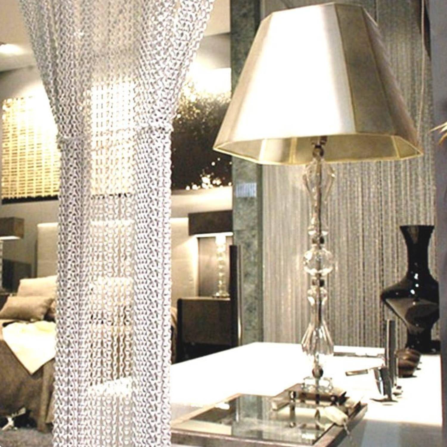 Chain Door Curtain - Silver, image 3