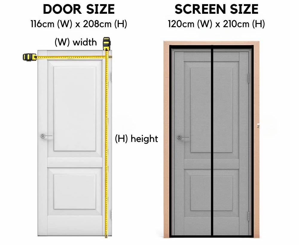 Magnetic Screen Door - 60cm (W) x 210cm (H), image 3